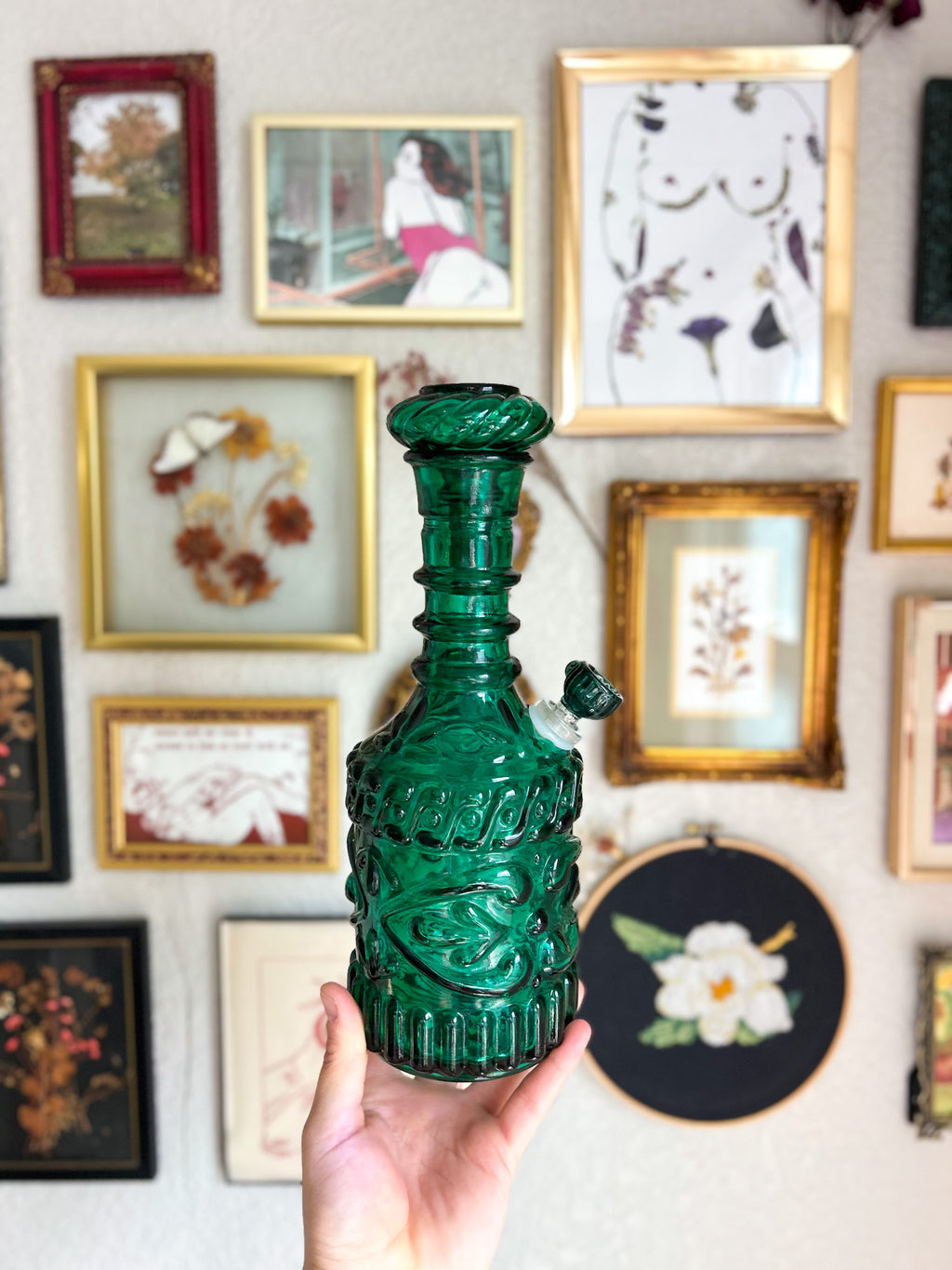 Emerald Jim Beam Decanter