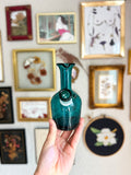 Teal Crackle Pitcher