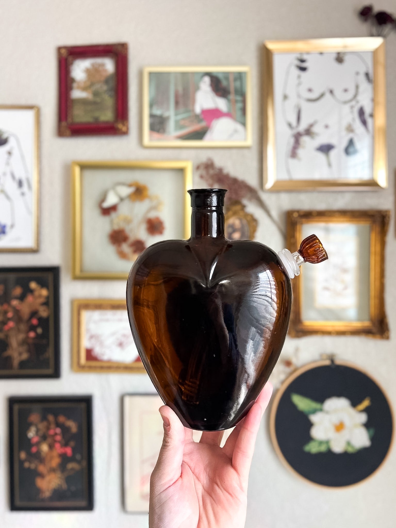 Amber Heart Wine Decanter