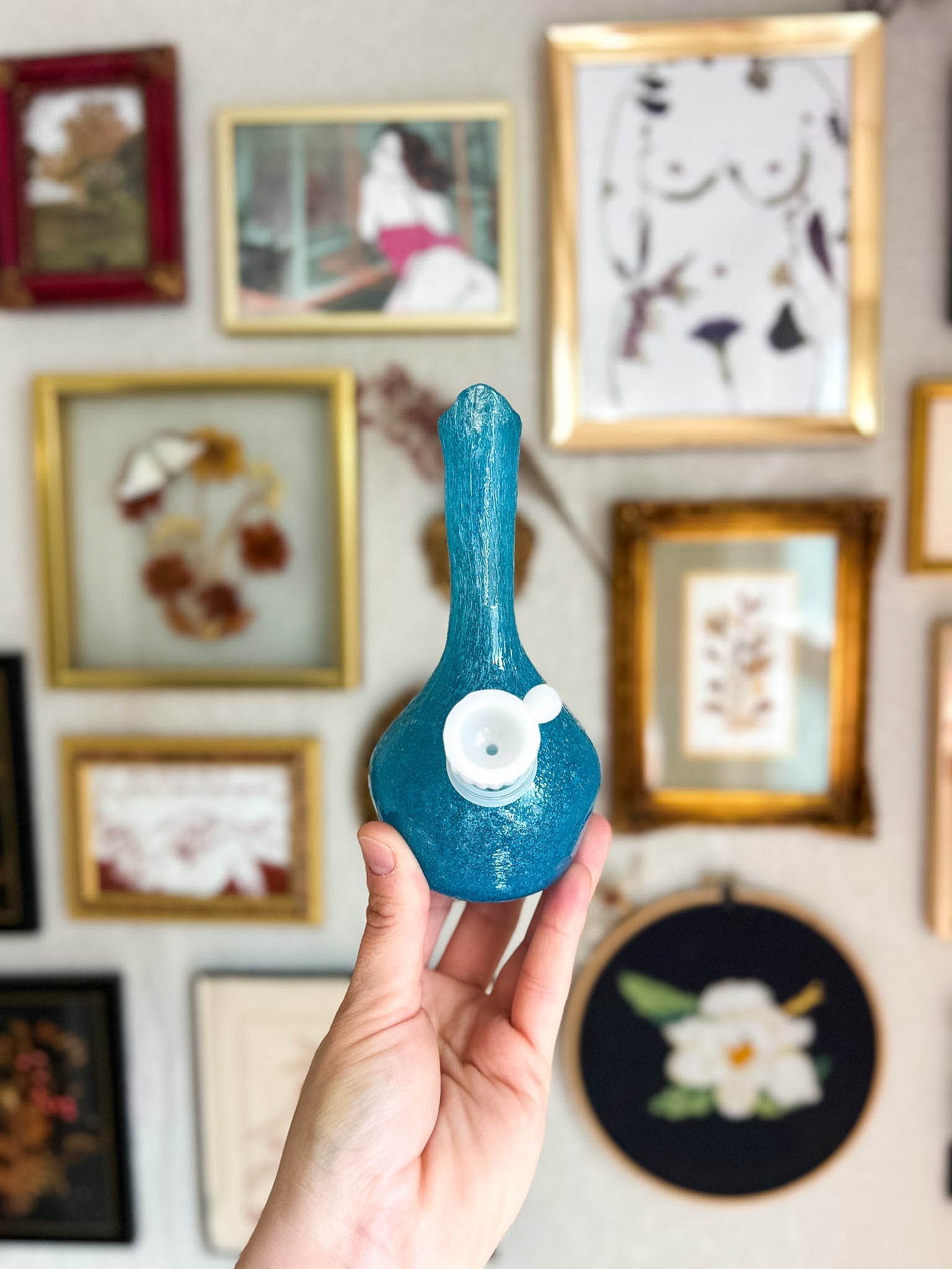 ブルーダニューブ コンポート＆ ピッチャー Blue Handblown Mini Pitcher – River Daze Co