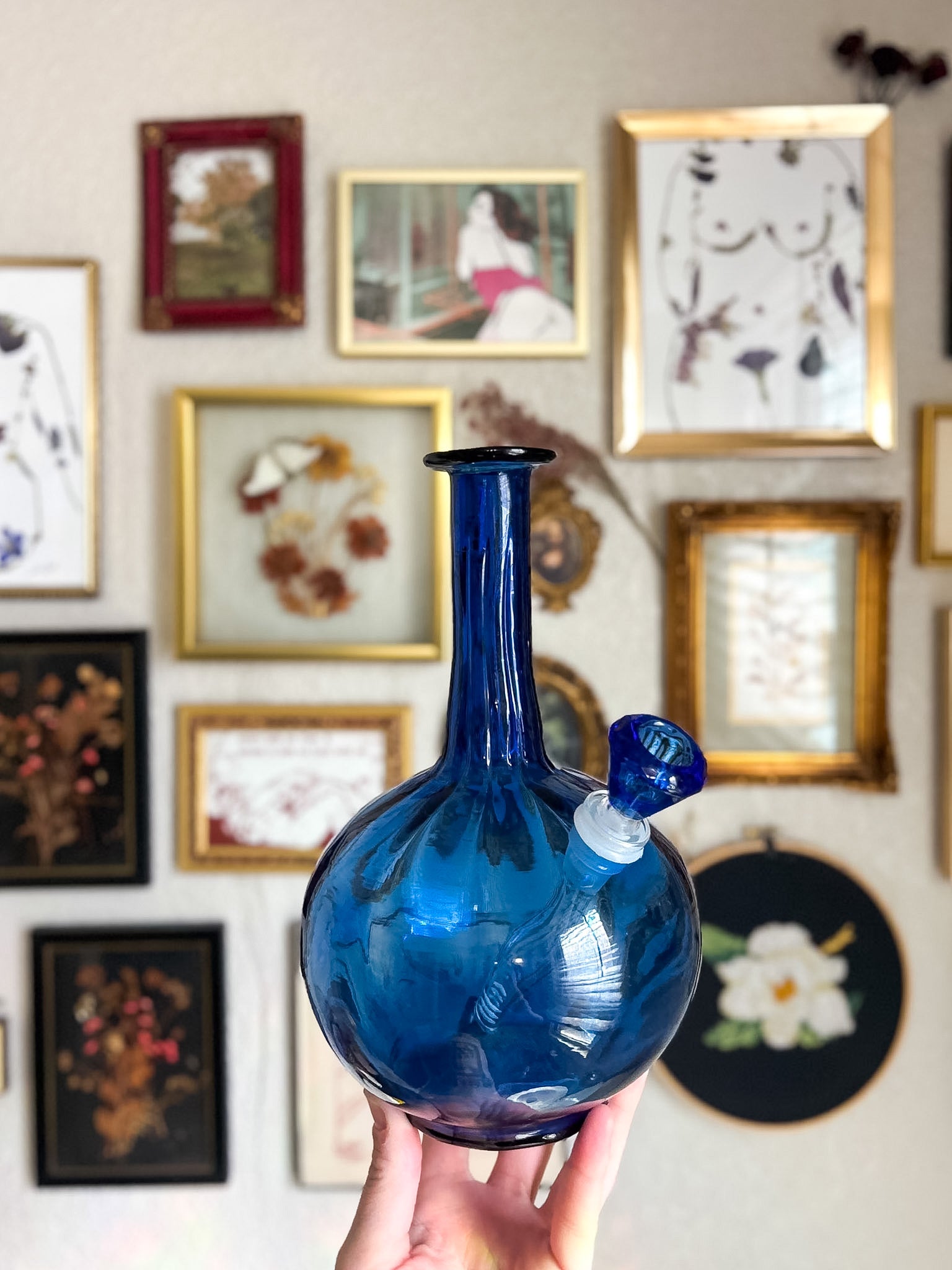 Cobalt Blue Handblown Vase