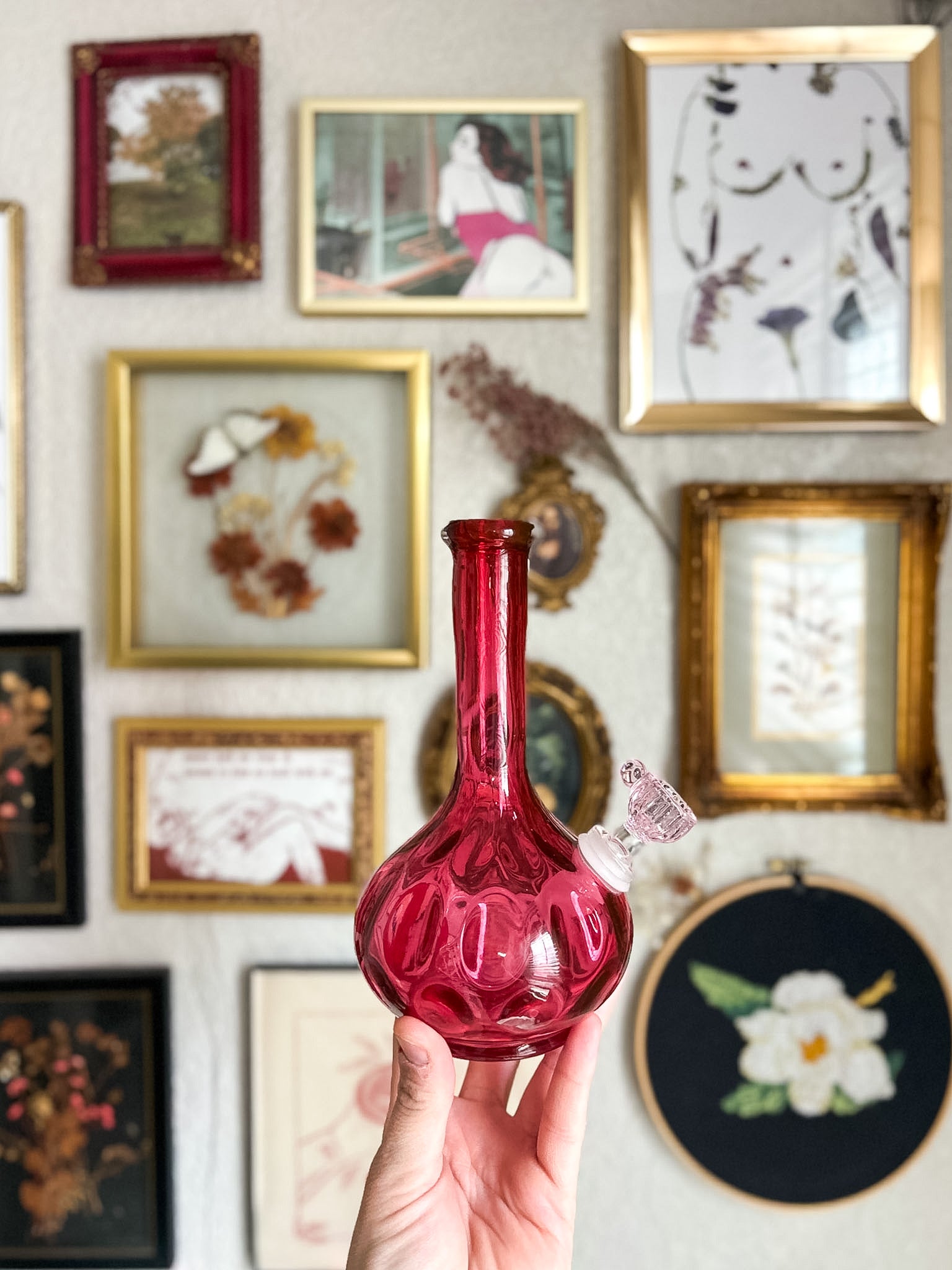 Cranberry Optic Barber Bottle