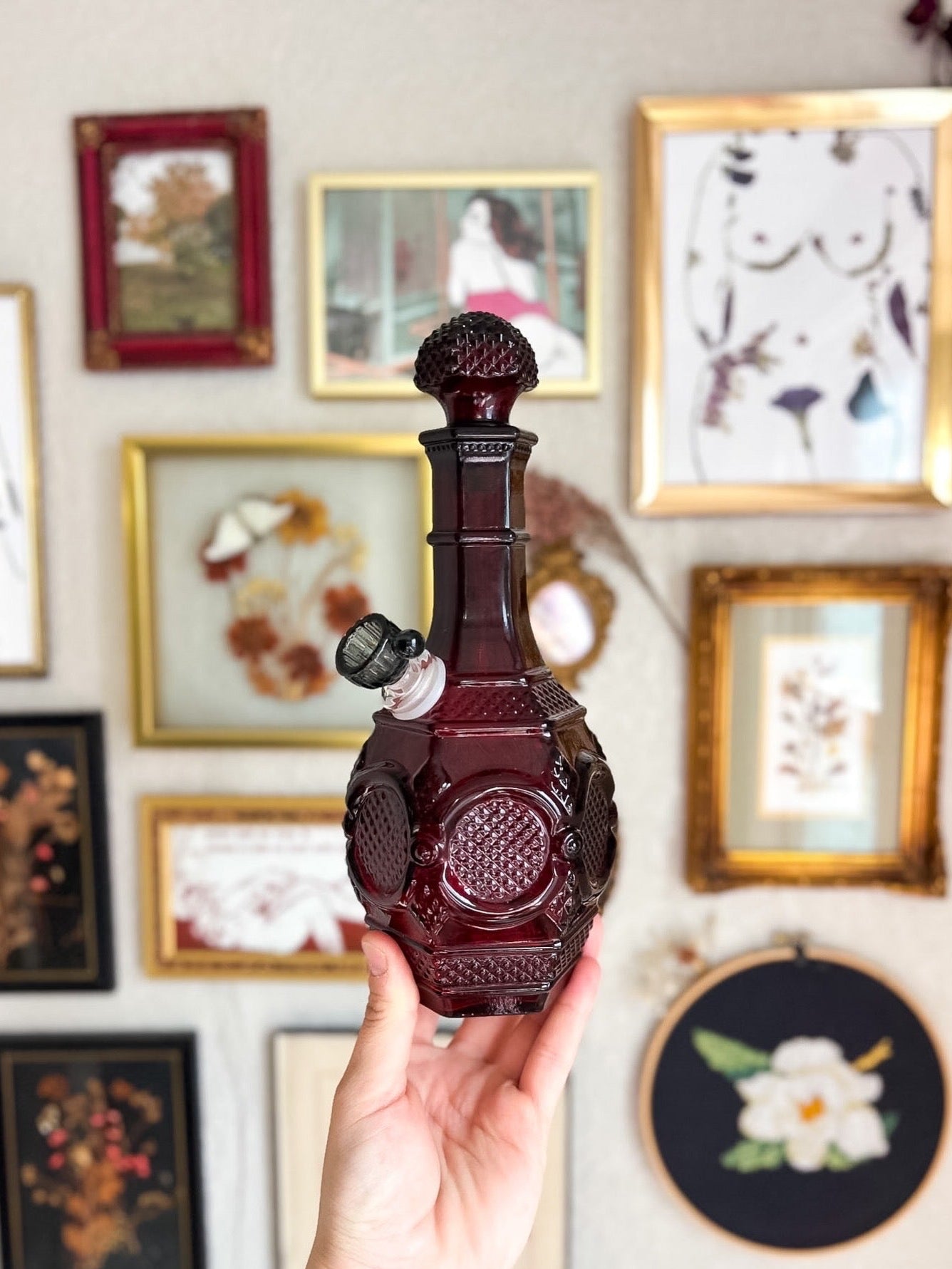 Ruby Red Avon Decanter